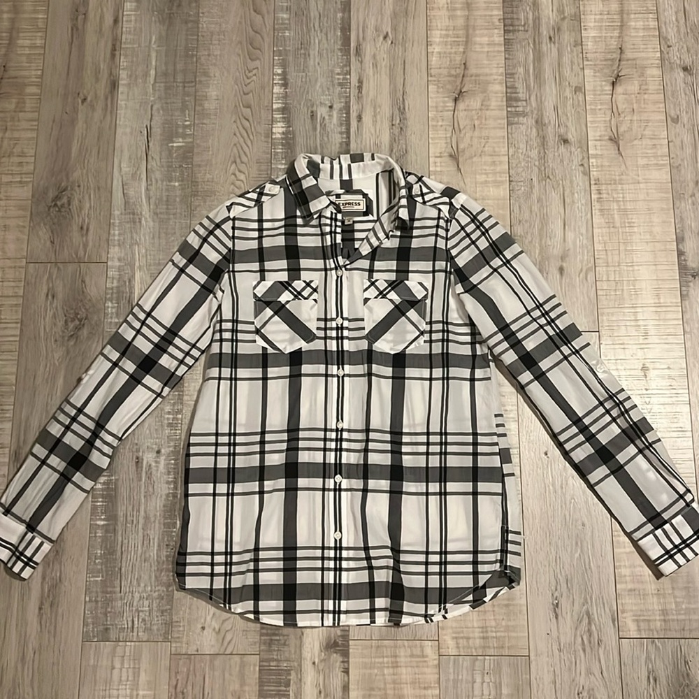 Express Boyfriend Button Up